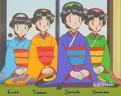 In the anime, the Kimono Girls were known as the "Kimono Sisters".
